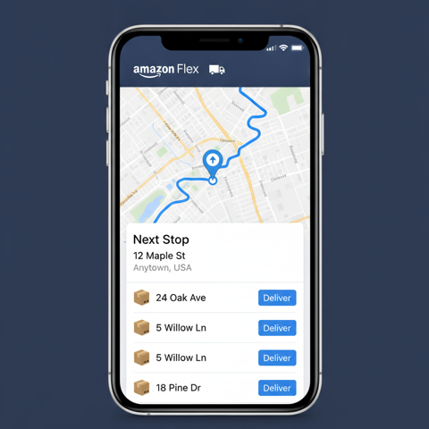 Amazon Delivery — route