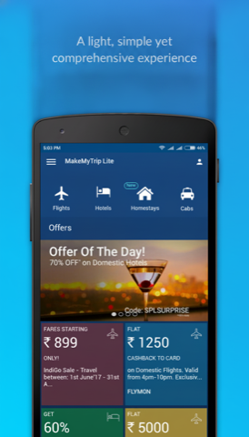 MakeMyTrip — home & offers