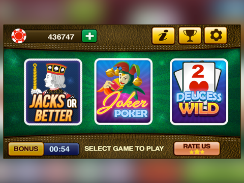Video Poker — lobby